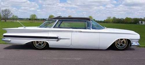 1960 Impala in white with astro supremes